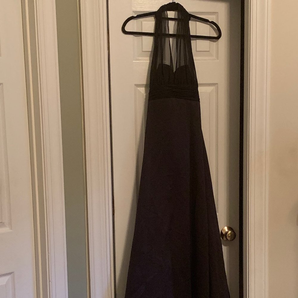 Sheer Halter Bridesmaid Dress